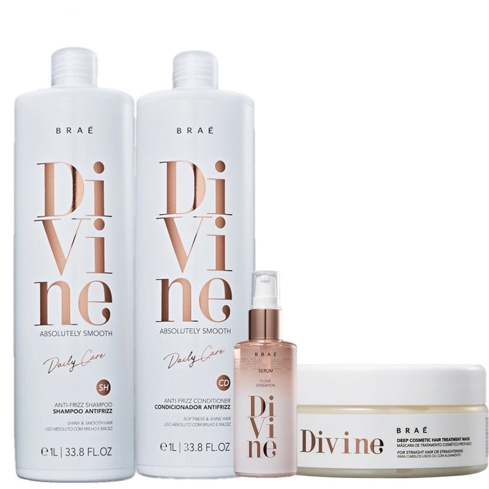 Kit Braé Divine Hidratacao Capilar Completa (4 Produtos)