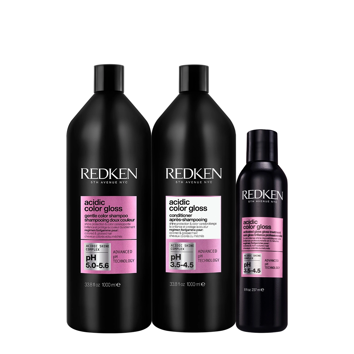 Kit Redken Acidic Color Gloss Rinse Out Duo Tratamento G (3 Produtos)