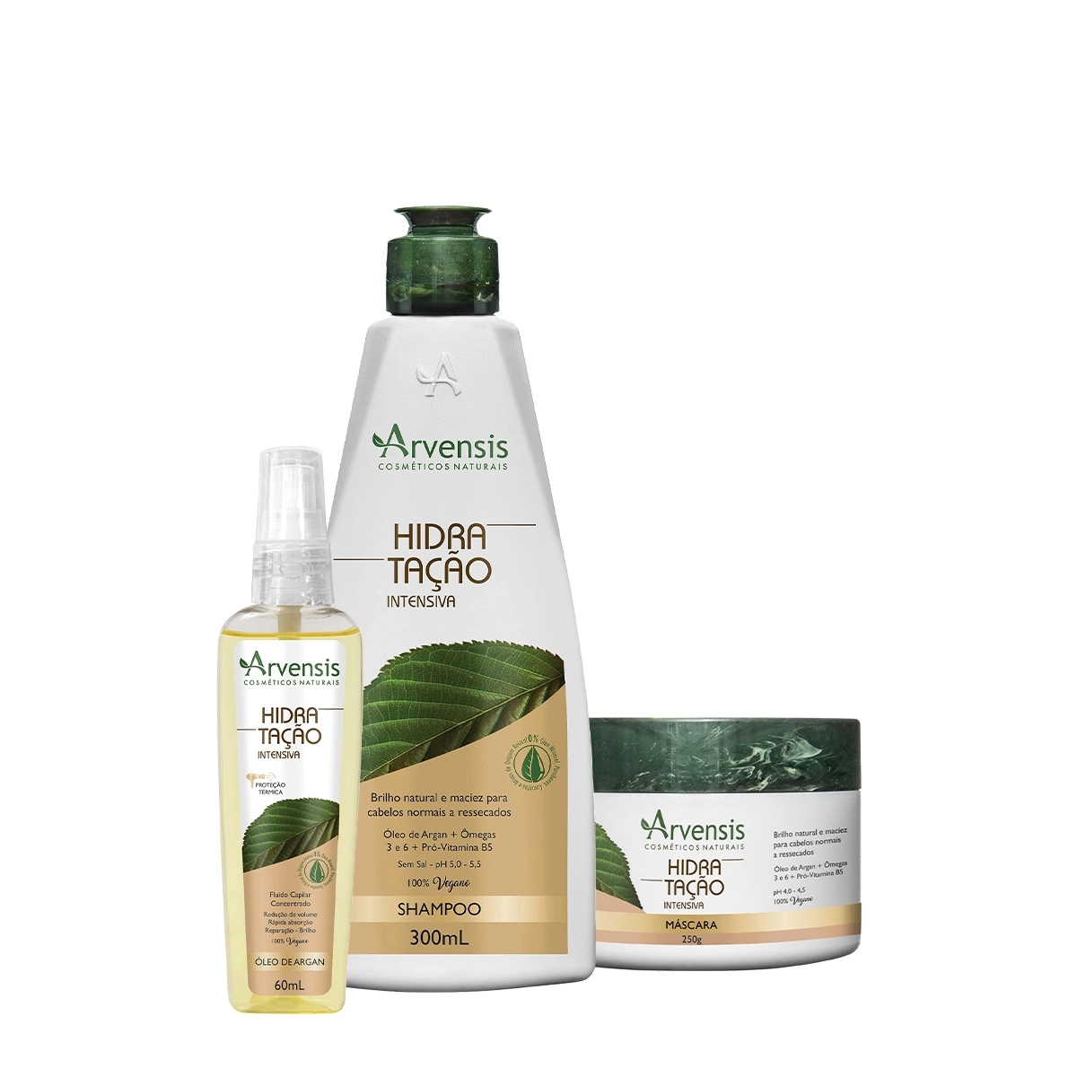 Produto Kit_Arvensis_Cosmeticos_Naturais_Hidratacao_Intensiva_Shampoo_Mascara_Oleo_Evas_1