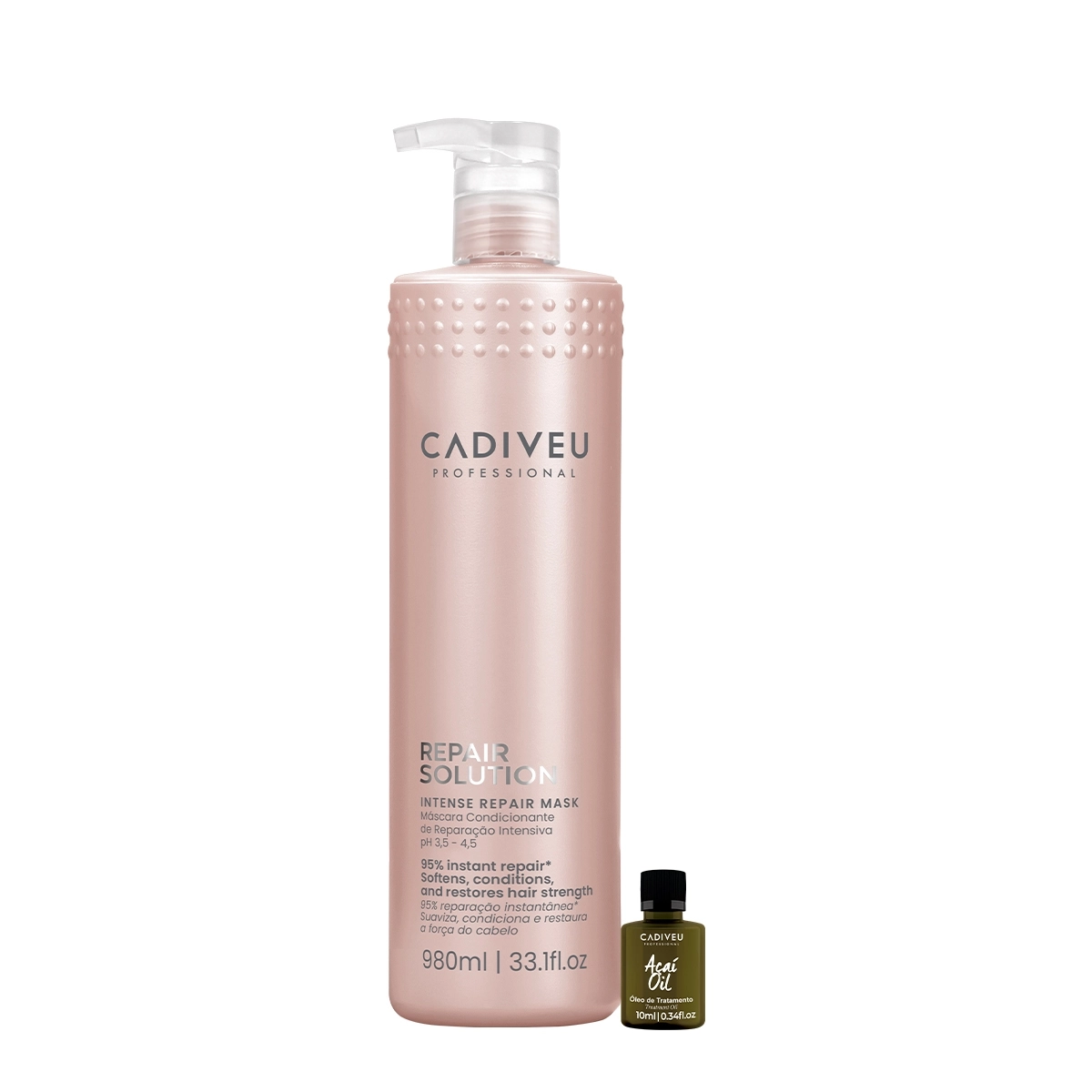 Kit Cadiveu Professional Repair Solution Açaí Máscara Oil 10 (2 Produtos)