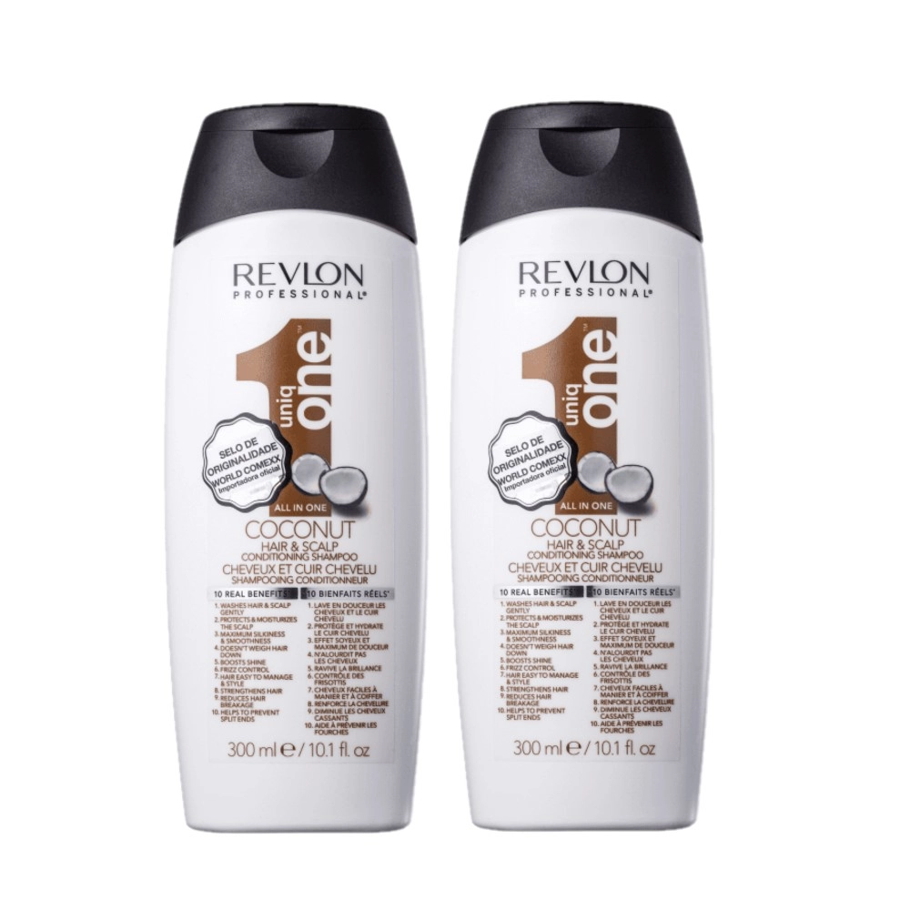 Produto Kit_Revlon_Professional_Uniq_One_All_In_One_Coconut_2_em_1_Shampoo_300ml_2_unidades_Evas_1