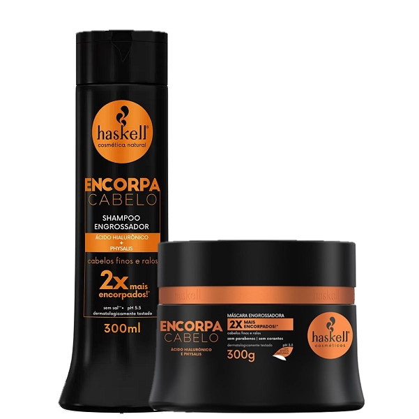 Haskell Encorpa Cabelo Engrossador Shampoo 300ml E Mascara 300g