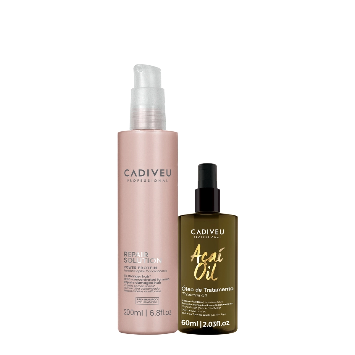 Kit Cadiveu Professional Repair Solution Açaí Proteína Oil 60 (2 Produtos)
