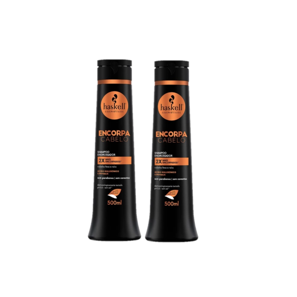 Kit Haskell Encorpa Cabelo - Shampoo Engrossador 500ml (2 Unidades)
