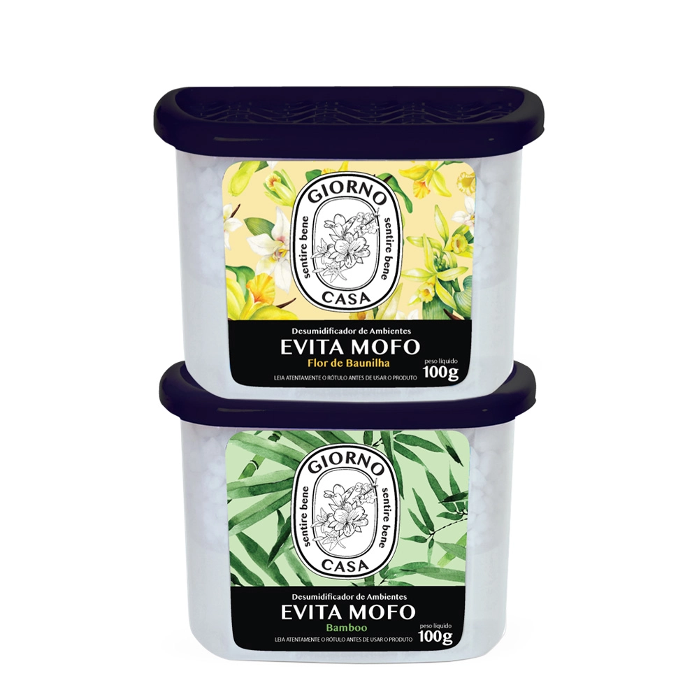 Kit Giorno Casa Sentire Bene Evita Mofo Flor De Baunilha E Bamboo (2 Produtos)