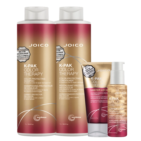 Joico K-PAK Color Therapy Shampoo 1L Condicionador 1L Tratamento 150ml Oil 63ml
