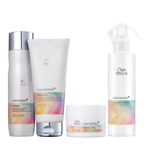 Produto: Wella Professionals Color Motion+ - Shampoo 250ml+Condicionador 200ml+Mascara 150ml+Pre Color 185ml