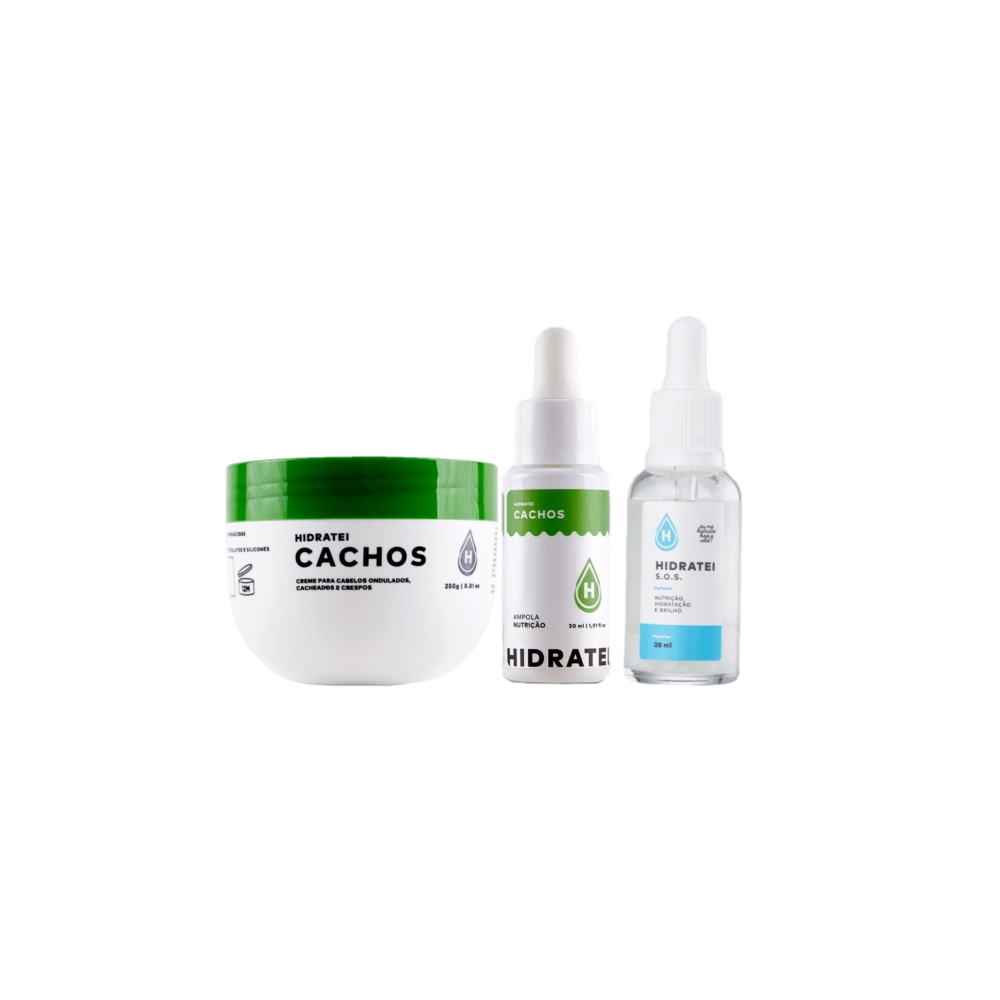 Produto: Kit Hidratei Cachos S.O.S Nutrição (3 produtos)