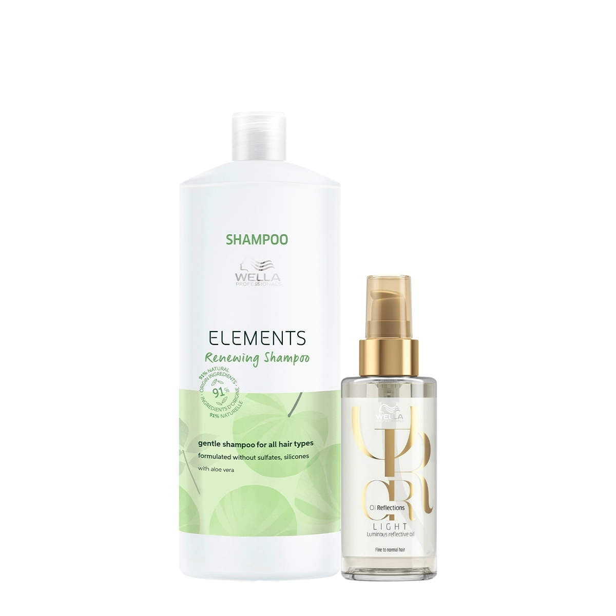Produto: Kit Wella Professionals Elements Renewing Shampoo Oil Light (2 produtos)