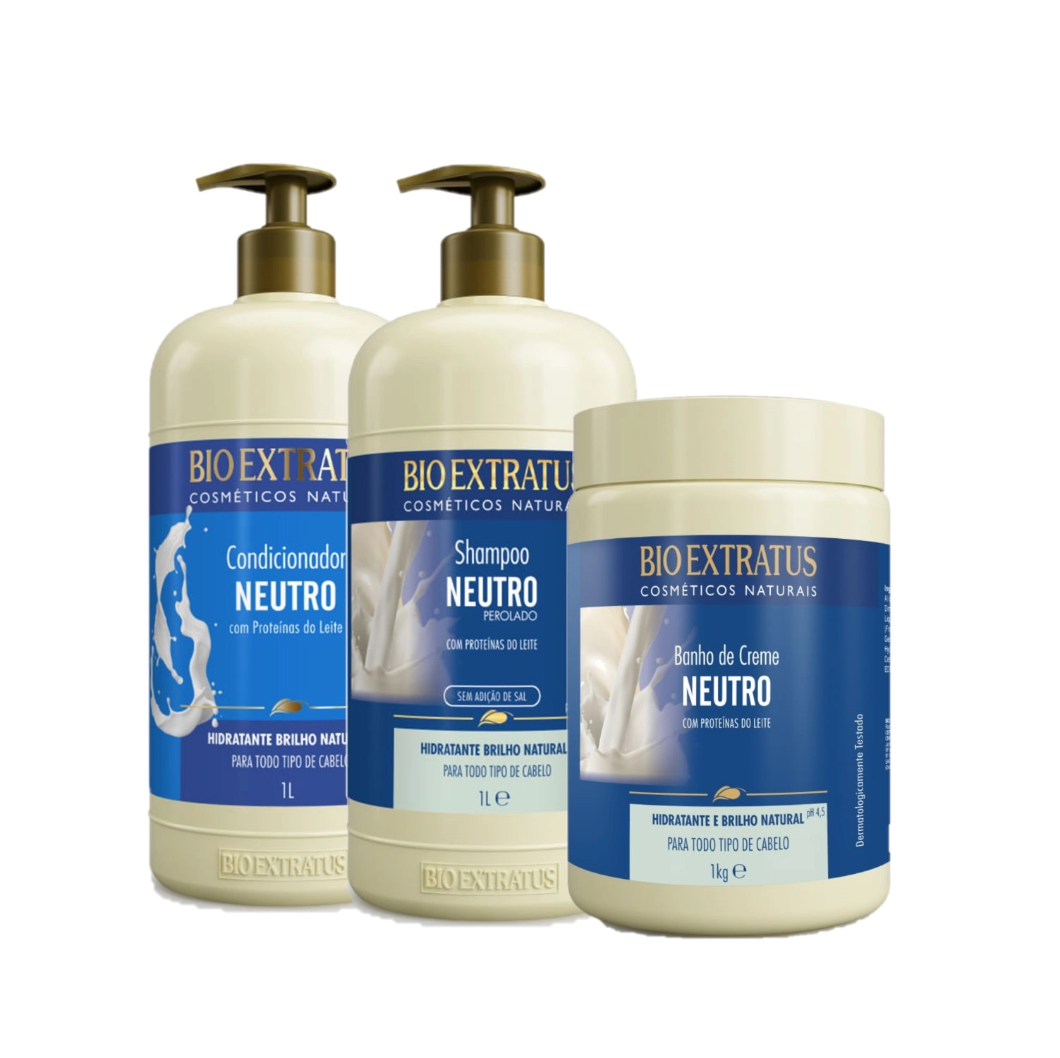 Produto: Kit Bio Extratus Neutro Hidratação de Proteínas (3 produtos)