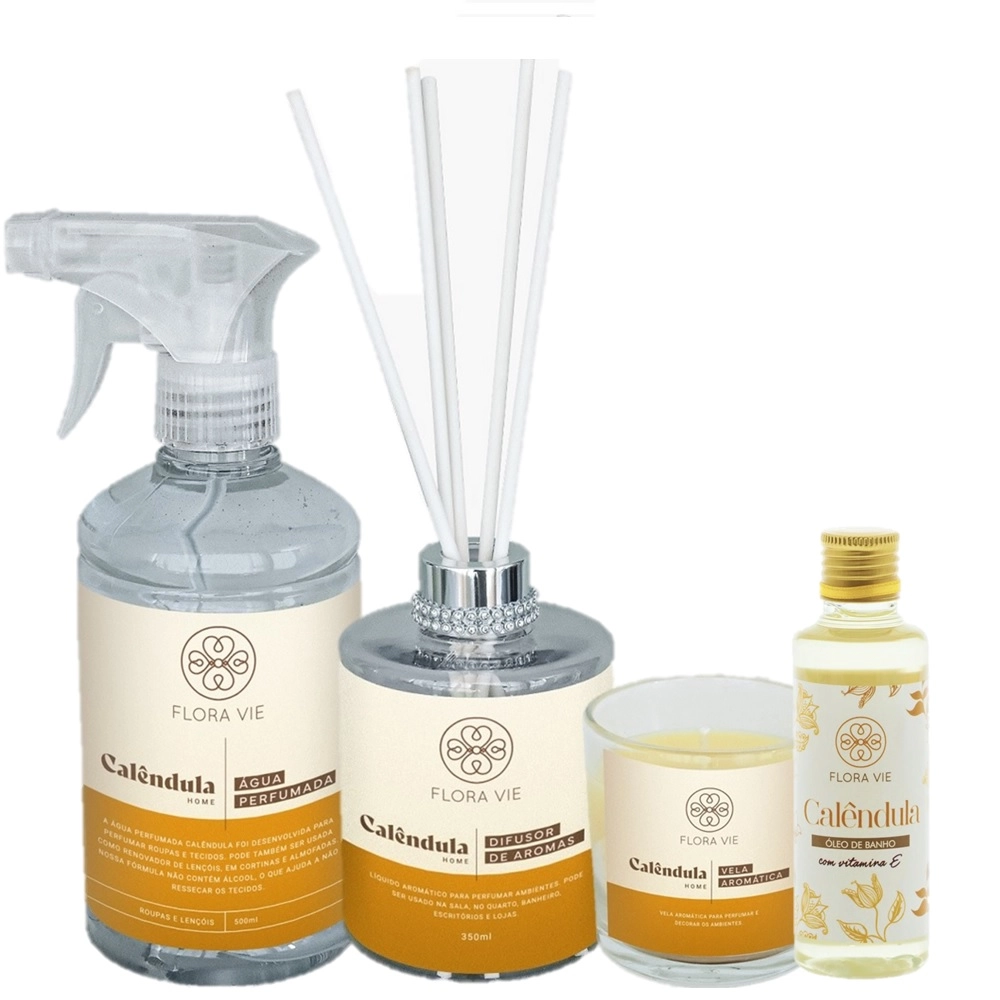 Produto: Kit Flora Vie Calendula Aromatizante Sensacional e Pele Macia (4 Produtos)