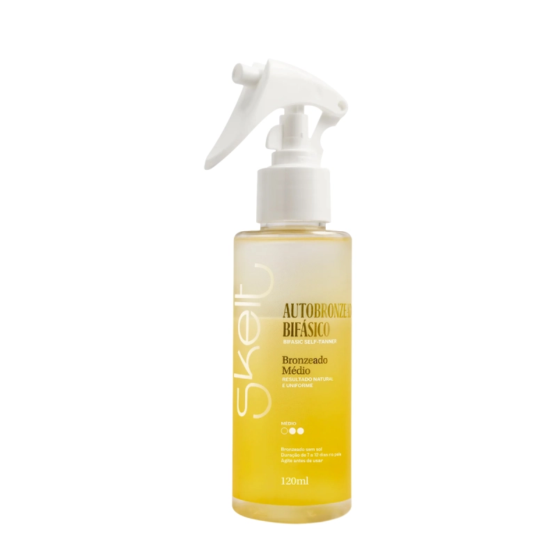 Produto: Skelt Autobronzeador Bifásico - Spray Corporal 120ml