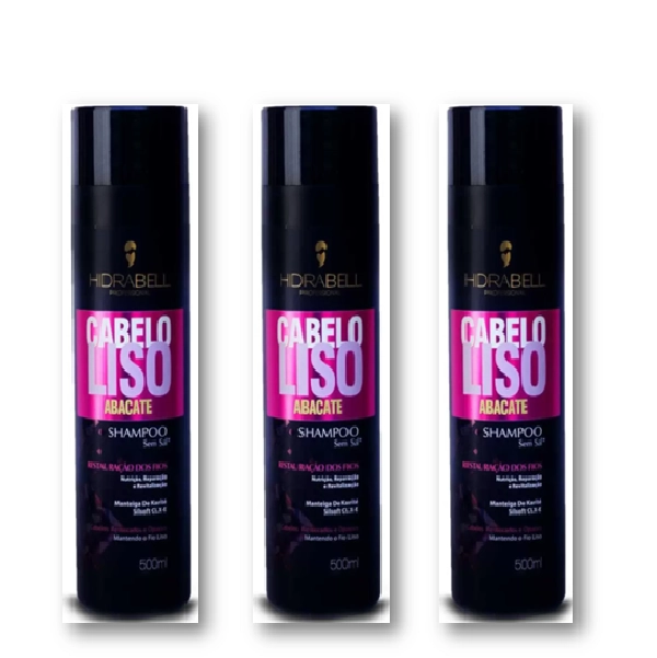 Produto: Hidrabell Liso Abacate Shampoo 500 ml C/3