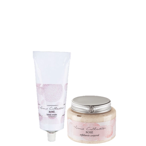 Produto: Hidratante de Maos e Esfoliante Corporal Kit Rose Flora Vie