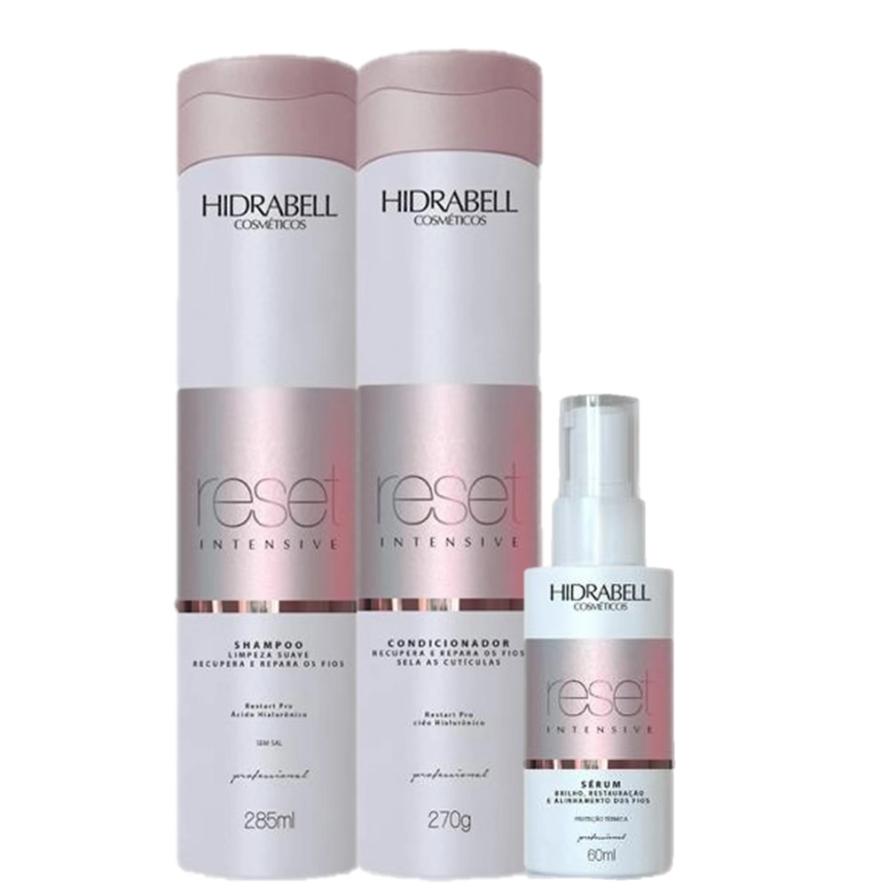 Kit Hidrabell Reset Intensive Reparacao e Forca dos Fios (3 Produtos) Produto: Kit Hidrabell Reset Intensive Reparacao e Forca dos Fios (3 Produtos)