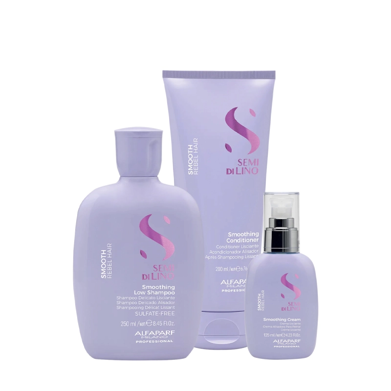 Produto: Kit Alfaparf Semi di Lino Smooth - Disciplina e Finalização (3 produtos)
