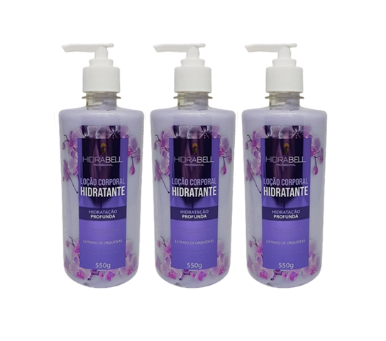 Produto: Loção Corporal Hidrabell extrato de Orquideas 550g / com 3 Unidades