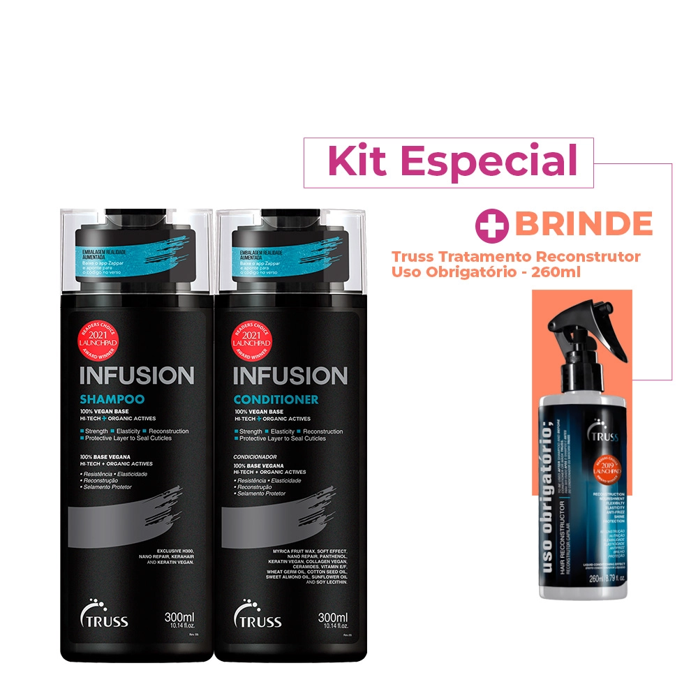 Produto: Kit Truss Infusion Shampoo Condicionador e Uso Obrigatório (3 produtos)