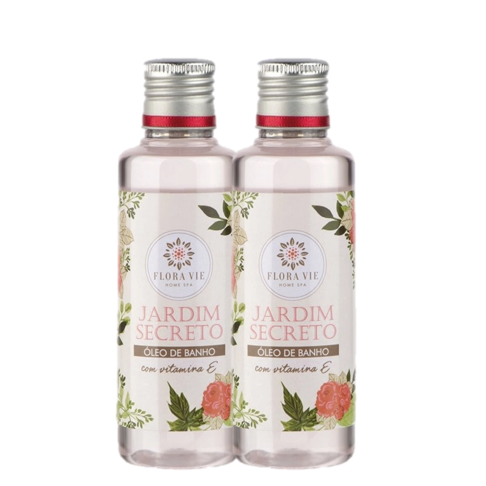 Kit Flora Vie Jardim Secreto - Oleo de Banho 140ml (2 Unidades) Produto: Kit Flora Vie Jardim Secreto - Oleo de Banho 140ml (2 Unidades)