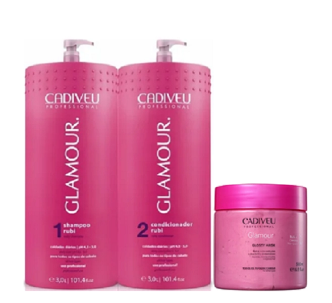 Produto: Cadiveu Glamour Rubi Shampoo+Condicionador 3L+Glossy Mask 500g