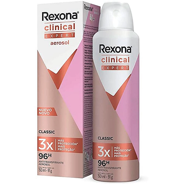Produto: Rexona Clinical Classic - Desodorante Aerossol Feminino 150ml