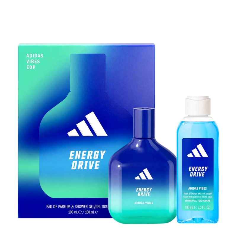 Adidas Vibes Energy Drive Kit Coffret Eau de Pafum Shower Gel (2 produtos) Produto: Adidas Vibes Energy Drive Kit Coffret Eau de Pafum Shower Gel (2 produtos)