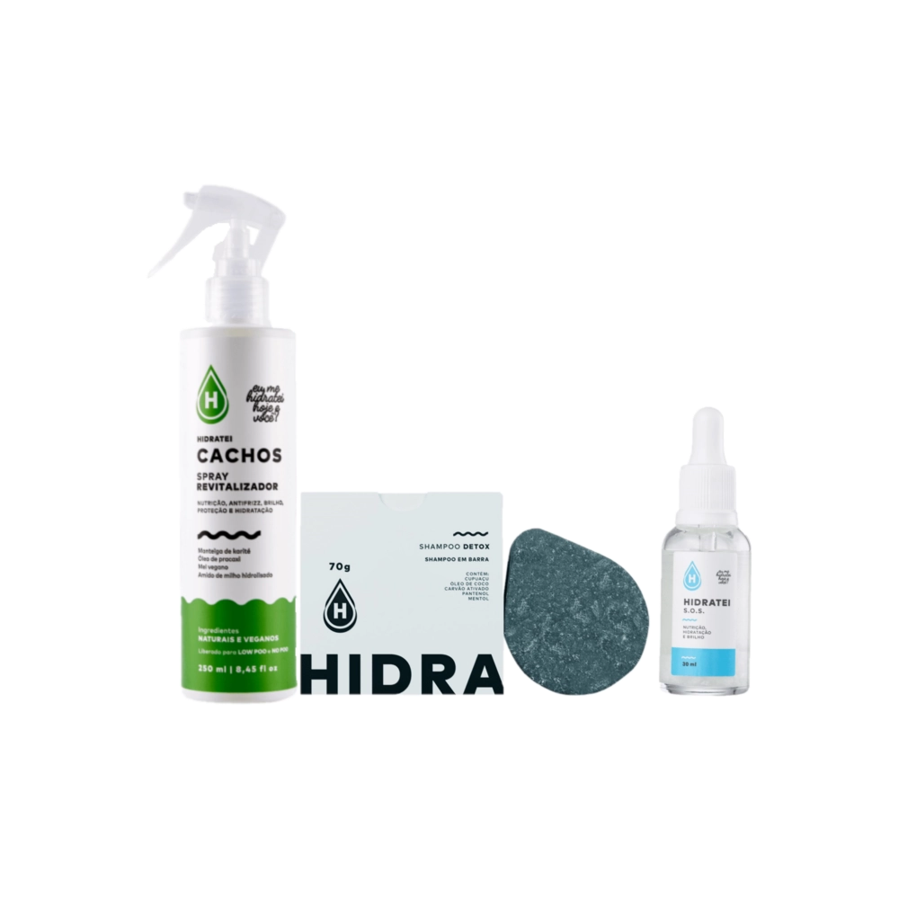 Produto: Kit Hidratei S.O.S Detox Cachos Spray (3 produtos)