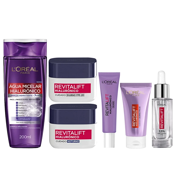 Produto: L’Oréal Paris Revitalift Hialurônico Facial Anti-Idade (6 Produtos)
