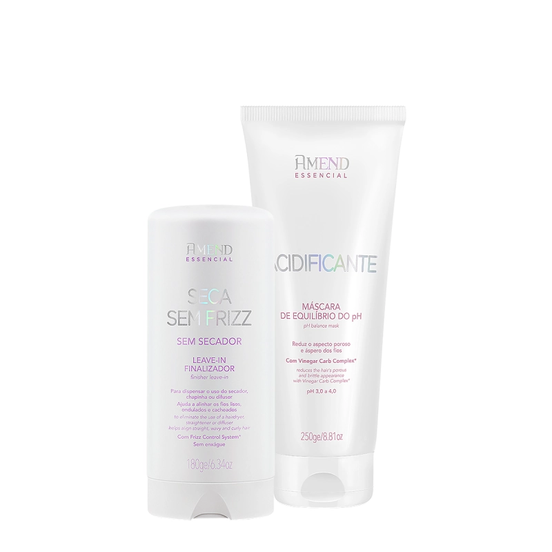 Produto: Kit Amend Essencial Seca Sem Frizz Equilíbrio do Ph Leave-in Acidificante (2 produtos)