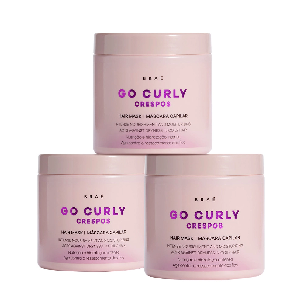 Produto: Kit Braé Go Curly Crespos - Máscara Capilar 500g (3 unidades)