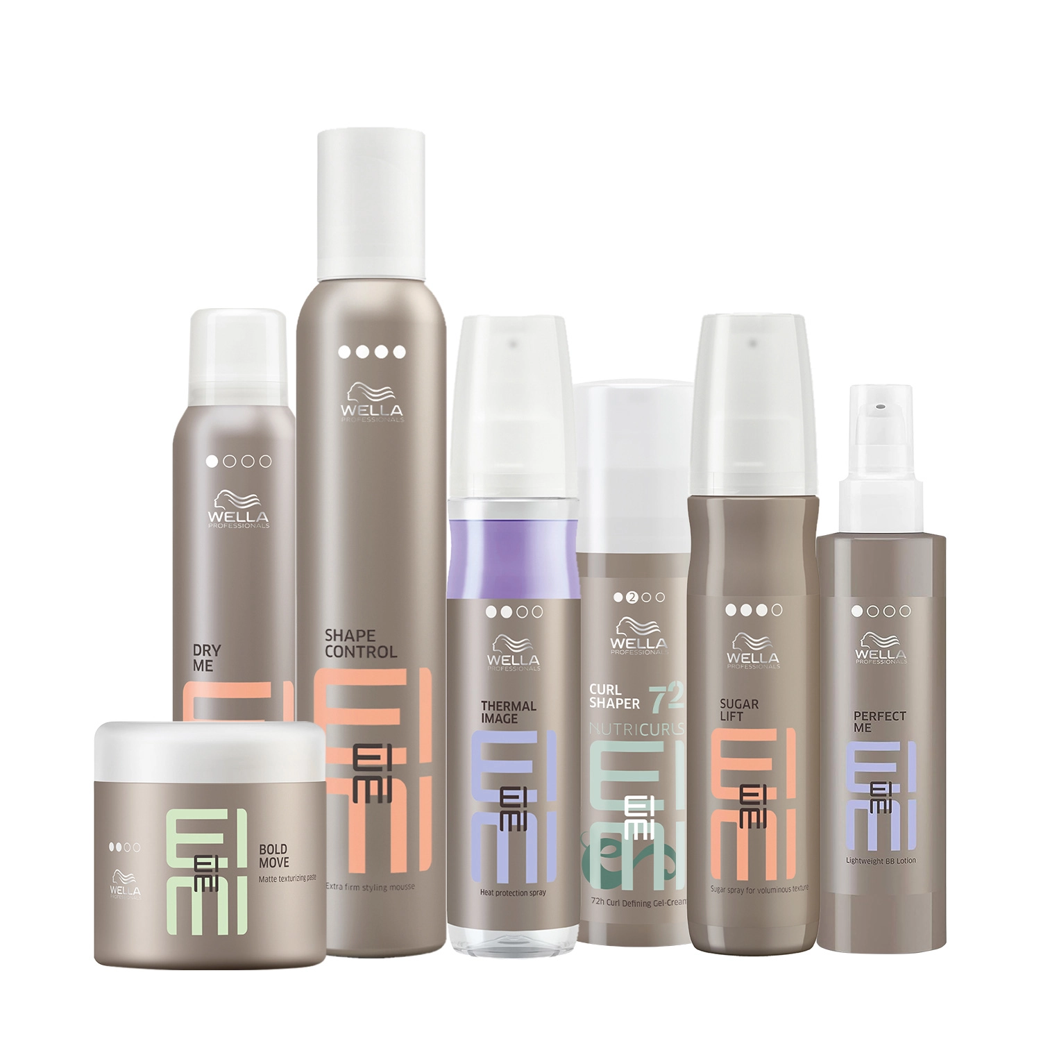 Produto: Kit Wella Professionals EIMI Spray Textura Curl Pasta Control Thermal Leave-in (7 produtos)