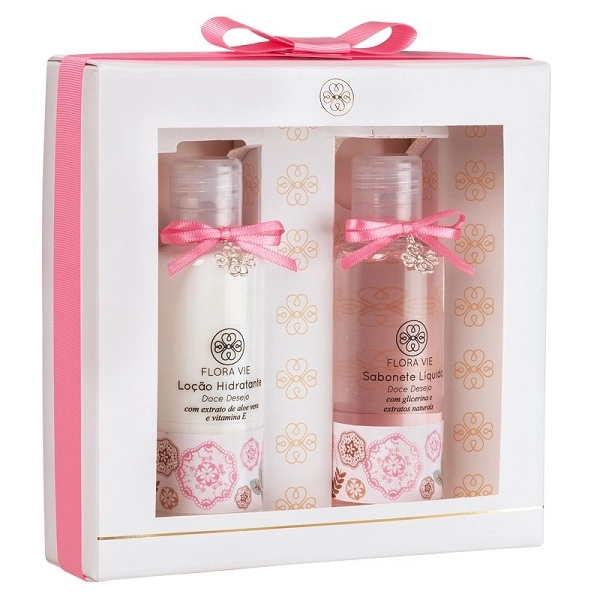 Produto: Hidratante Corporal e Sabonete Liquido Doce Desejo Kit BA10 Flora Vie