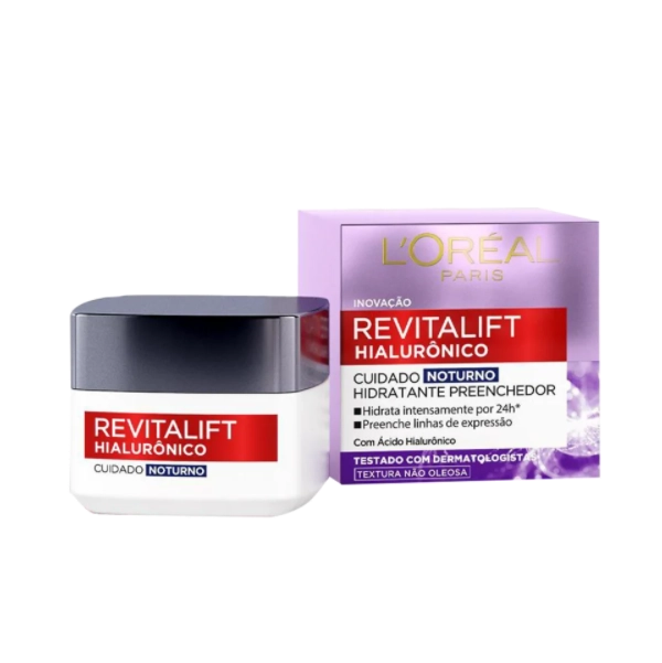 Produto: L’Oréal Paris Revitalift Hialurônico Tratamento Noturno Creme Anti-Idade 49g