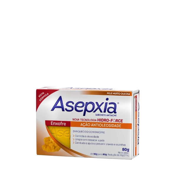 Produto: Asepxia Enxofre Antioleosidade - Sabonete em Barra Facial 80g