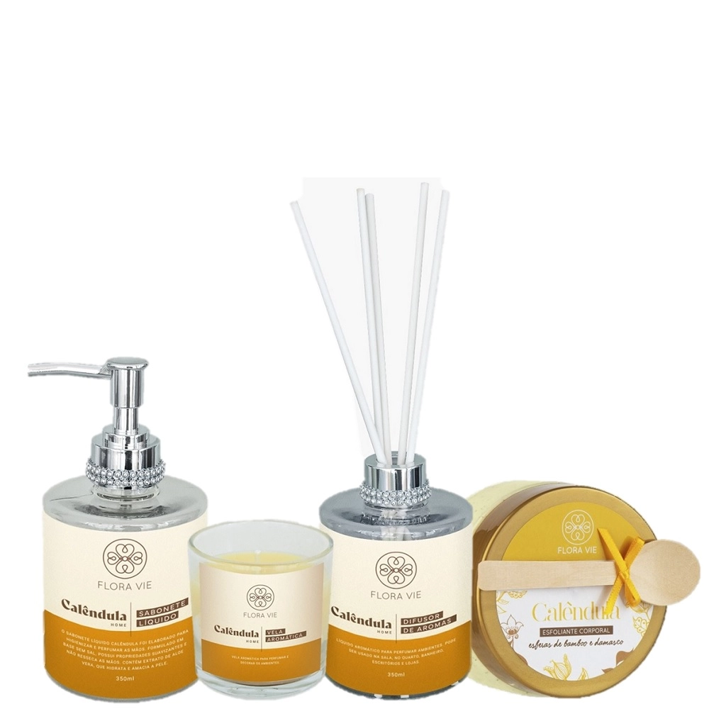 Kit Flora Vie Calendula Aroma Relaxante (4 Produtos) Produto: Kit Flora Vie Calendula Aroma Relaxante (4 Produtos)