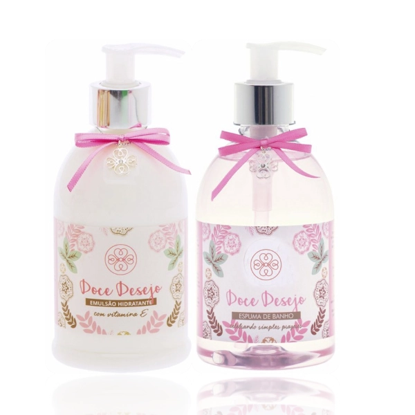 Flora Vie Doce Desejo Espuma de Banho mais Emulsão Hidratante Produto: Flora Vie Doce Desejo Espuma de Banho mais Emulsão Hidratante