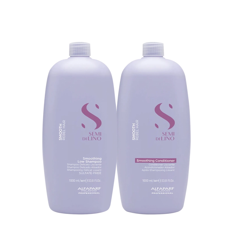 Produto: Kit Alfaparf Semi di Lino Smooth - Disciplina e Alinhamento dos Fios (2 produtos)