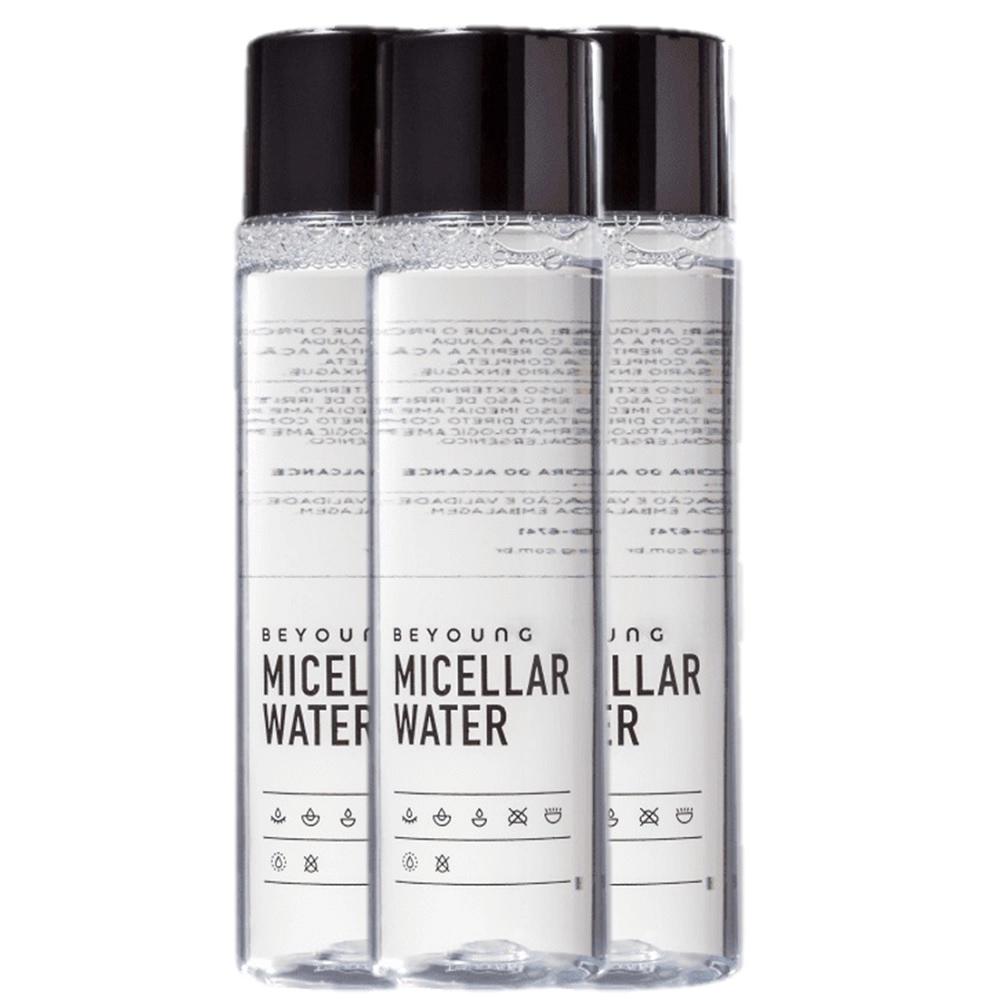 Kit Beyoung Micellar Water - Agua Micelar 200ml (3 Unidades) Produto: Kit Beyoung Micellar Water - Agua Micelar 200ml (3 Unidades)