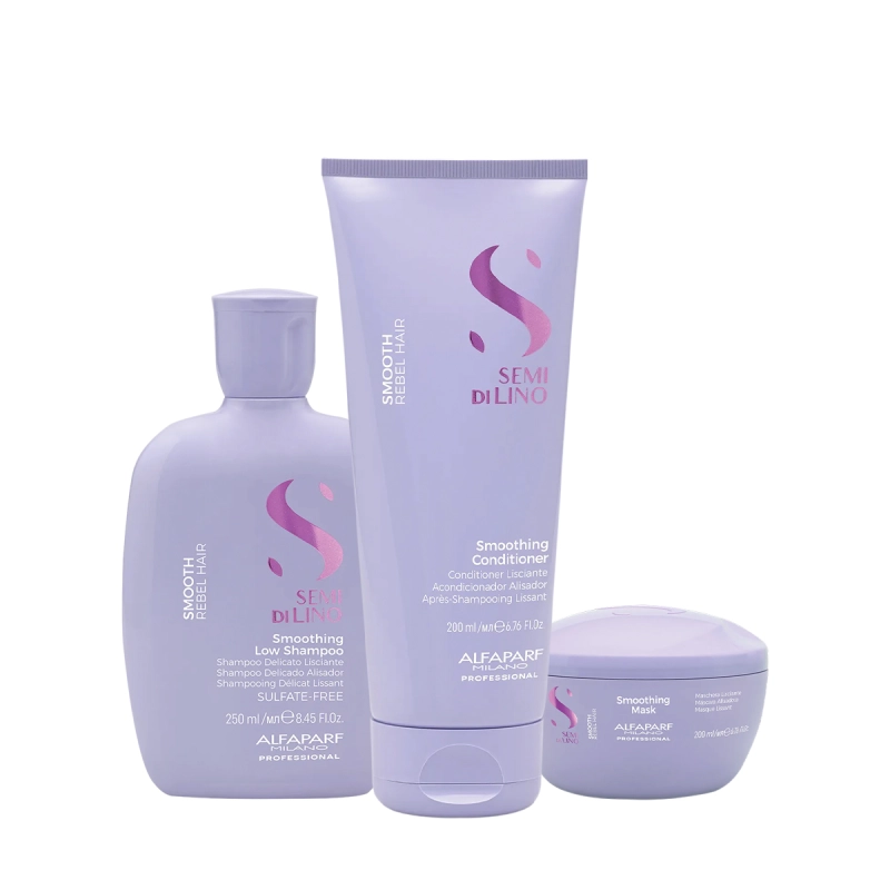 Produto: Kit Alfaparf Semi di Lino Smooth - Cabelos Alinhados e Sedosos  (3 produtos)