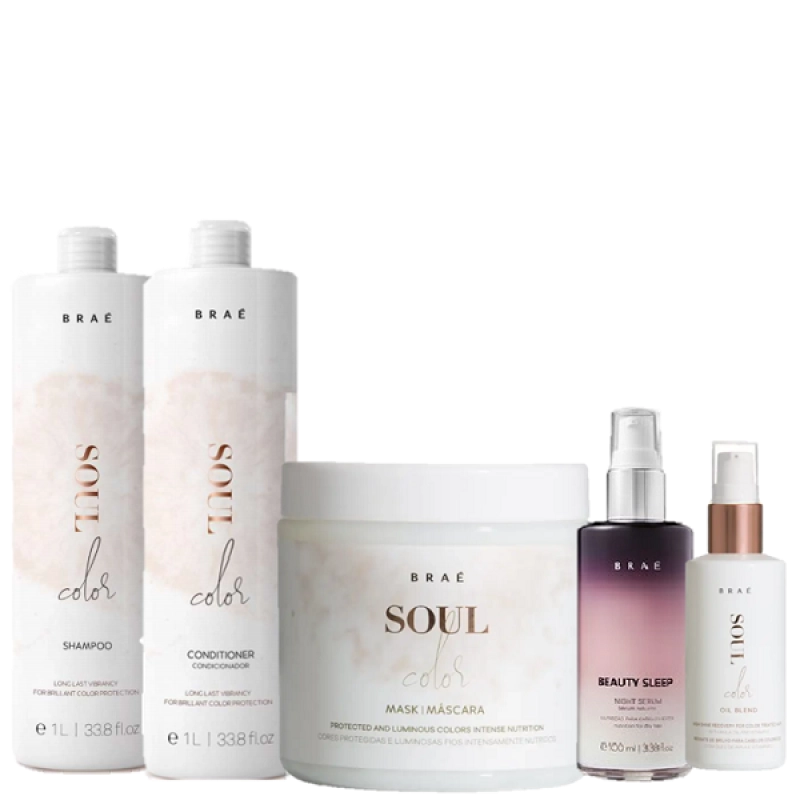Produto: Braé Soul Color Duo 1L Mascara 500g Oil Blend 60ml e Beauty SLeep 100ml