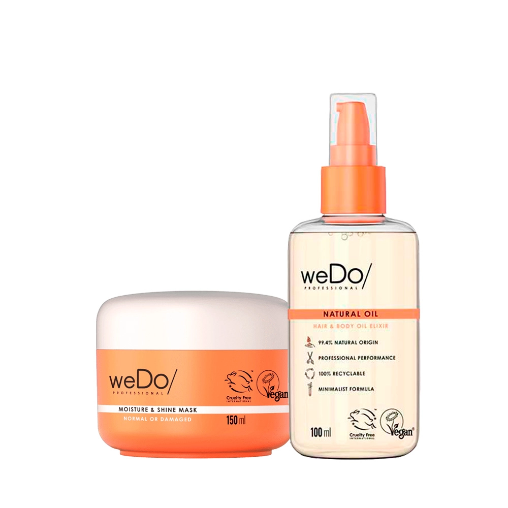 Kit Wedo Moist Shine Home Care Máscara 150ml e Natural Oil Produto: Kit Wedo Moist Shine Home Care Máscara 150ml e Natural Oil