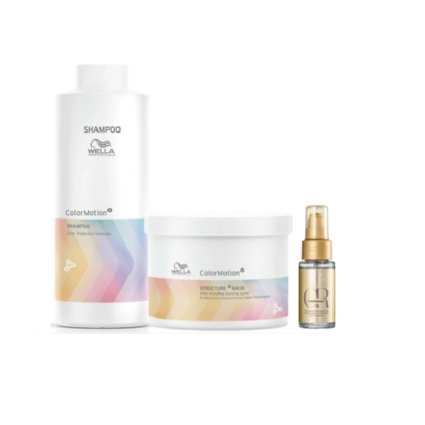 Produto: Wella Professionals Color Motion+ - Shampoo 1L +Máscara Capilar 500ml+Oil Reflections 30ml