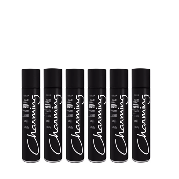 SPRAY FIX CHARMING HAIR EXTRA FORTE 400ML 6 unidades Produto: SPRAY FIX CHARMING HAIR EXTRA FORTE 400ML 6 unidades