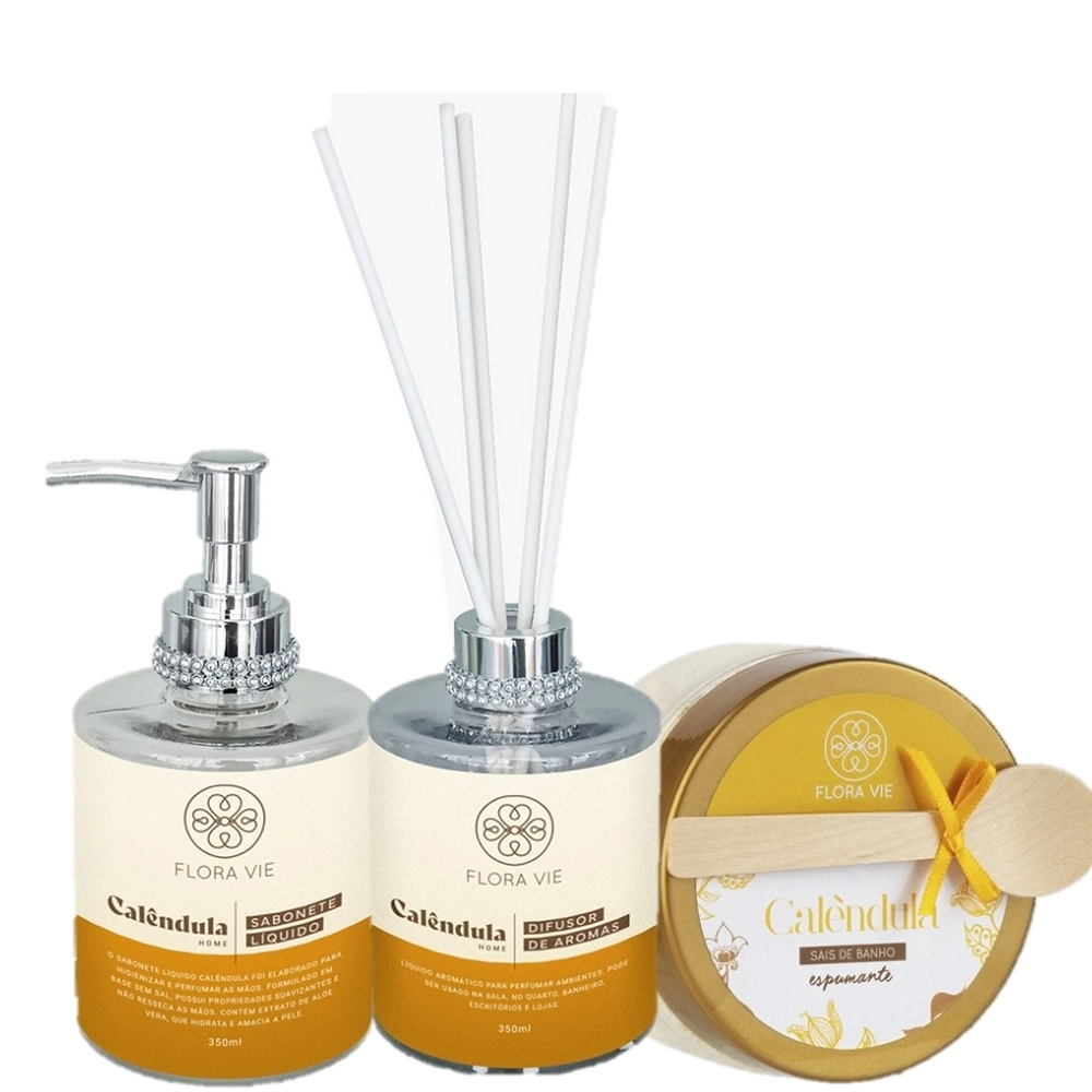 Kit Flora Vie Calendula Refrescante e Tratamento de Pele (3 Produtos) Produto: Kit Flora Vie Calendula Refrescante e Tratamento de Pele (3 Produtos)