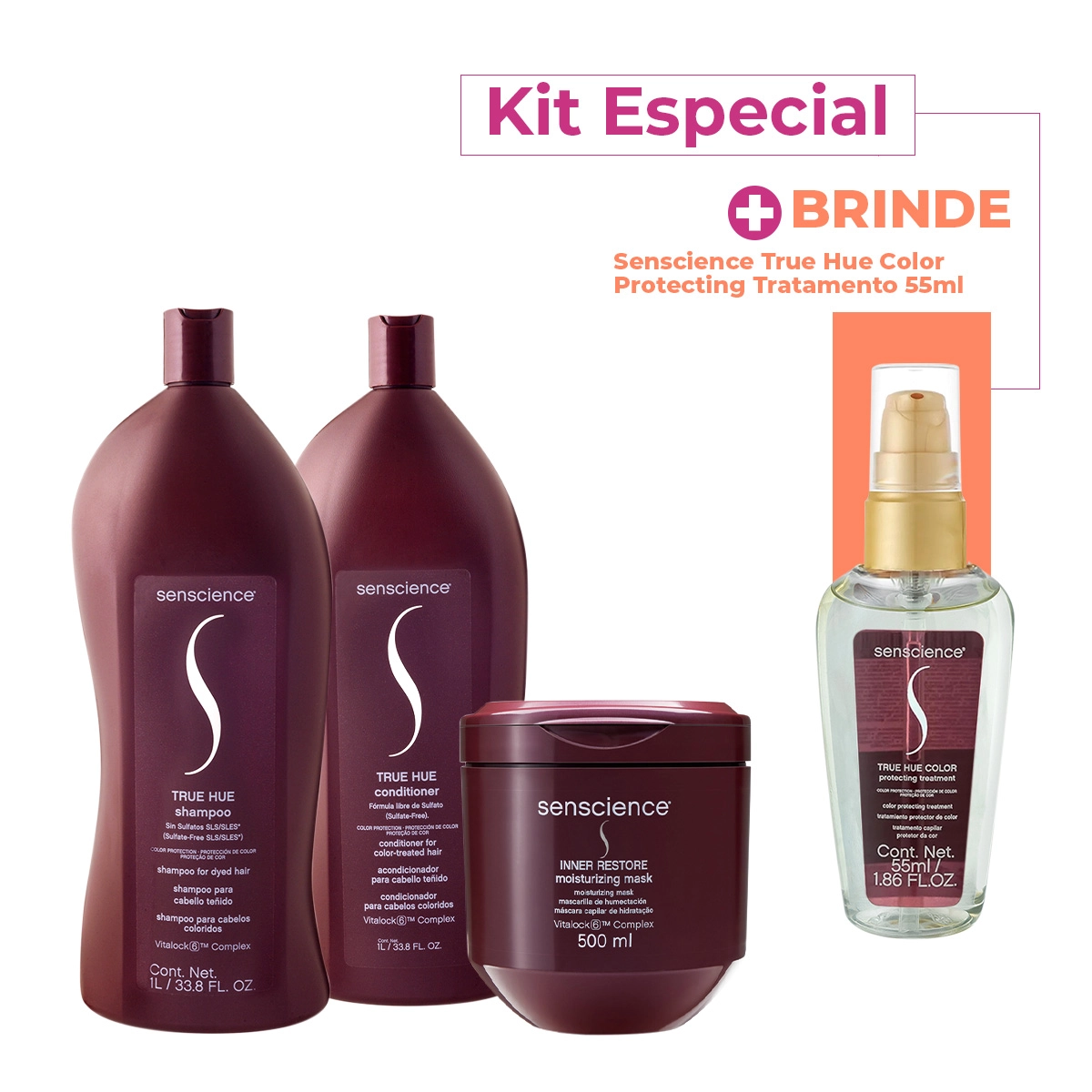 Kit Senscience True Hue Inner Restore Salon Total Sérum (4 produtos) Produto: Kit Senscience True Hue Inner Restore Salon Total Sérum (4 produtos)