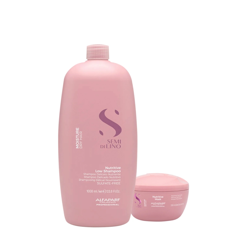 Produto: Kit Alfaparf Semi di Lino Moisture Nutritive - Cuidado Nutritivo com Toque Sedoso (2 produtos)