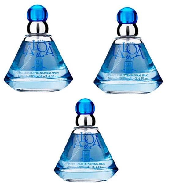 Produto: Perfume Feminino Laloa Blue 100ml (3 Unidades)