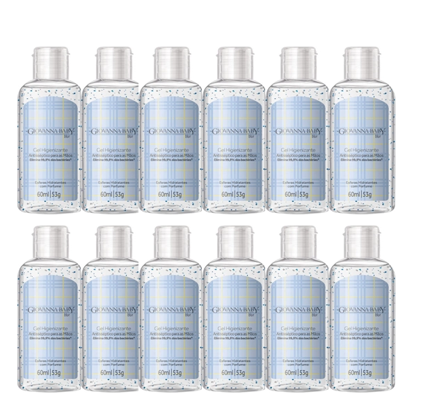 Produto: Giovanna Baby Blue - Kit Álcool em Gel 60ml (12 Unid)