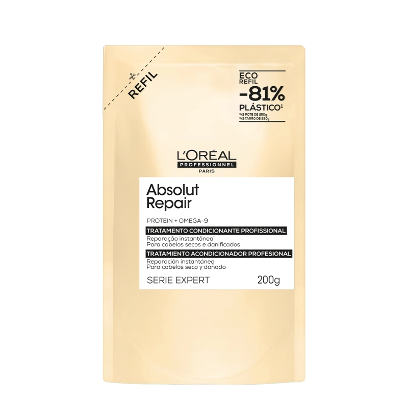 L´Oréal Professionnel Absolut Repair Refil - Máscara Capilar 200g Produto: L´Oréal Professionnel Absolut Repair Refil - Máscara Capilar 200g