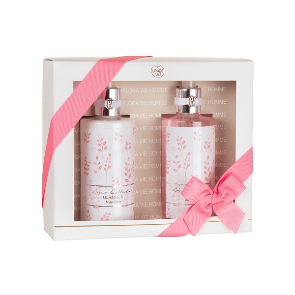 Produto: Loção Hidrantante Corporal e Espuma de Banho Kit Glamour 3 Flora Vie